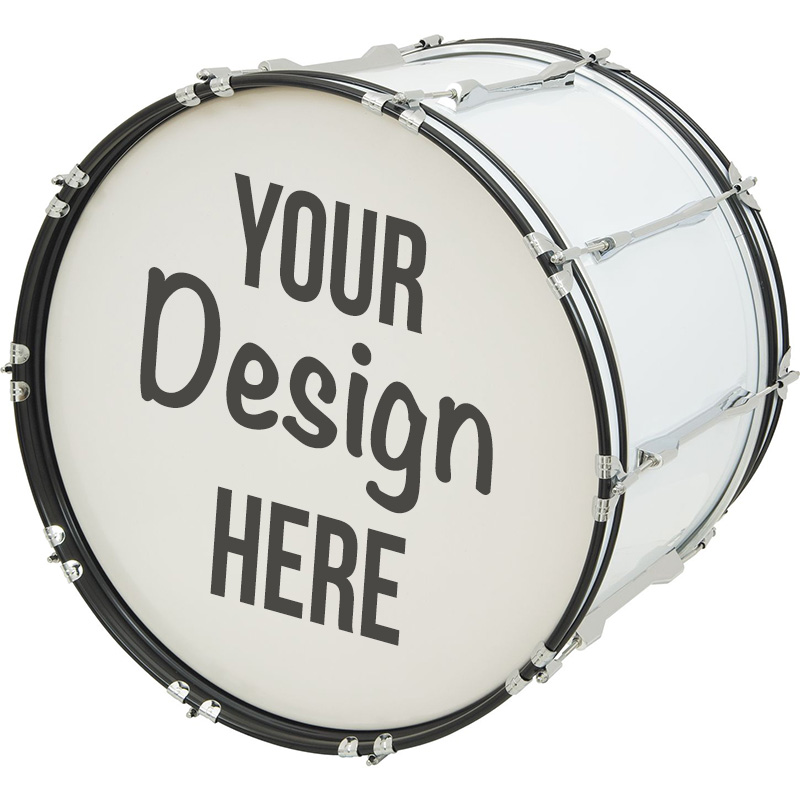 Custom printed holographic bass drum head – Customskins