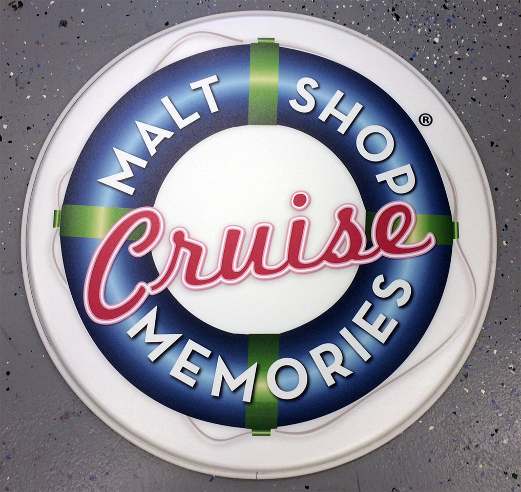 Custom-printed bass drum head with band logo or artwork