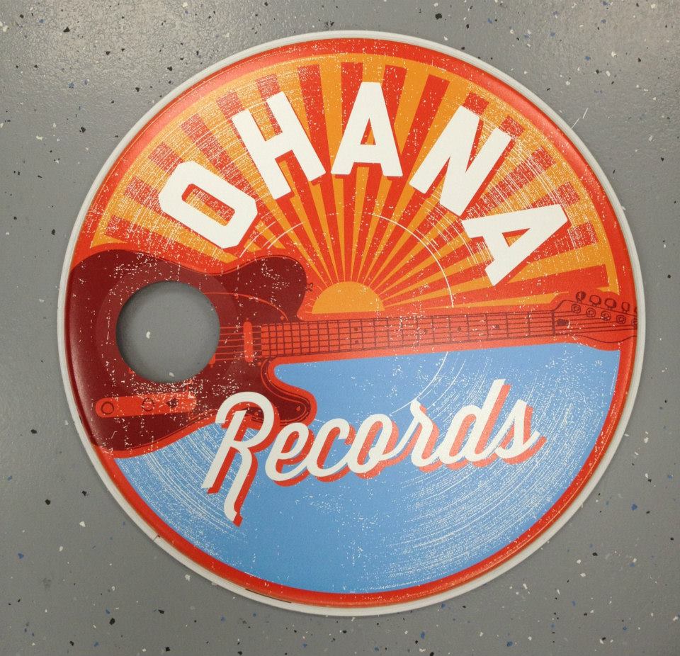Custom bass drum head print
