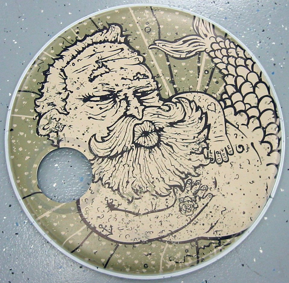 Custom bass drum head print