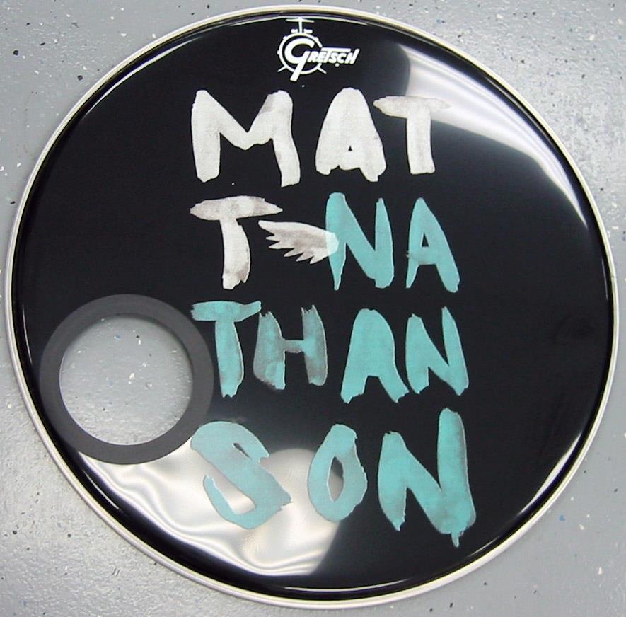 Custom bass drum head print