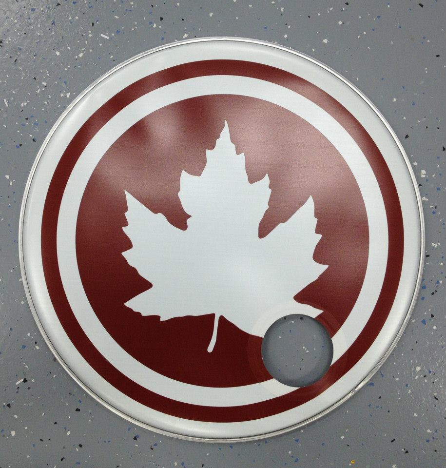 Custom bass drum head print