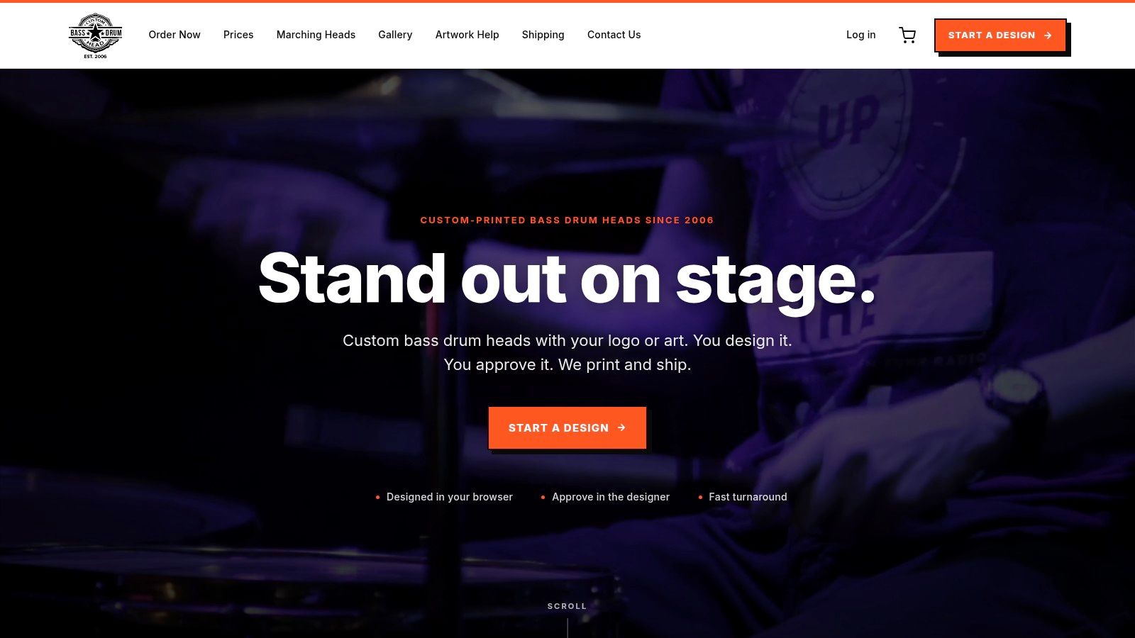Screenshot from https://www.custombassdrumhead.com