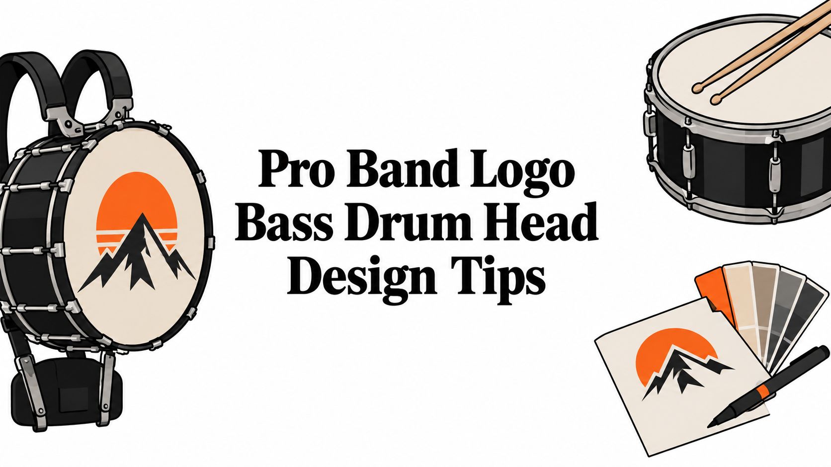 Pro Band Logo Bass Drum Head Design Tips