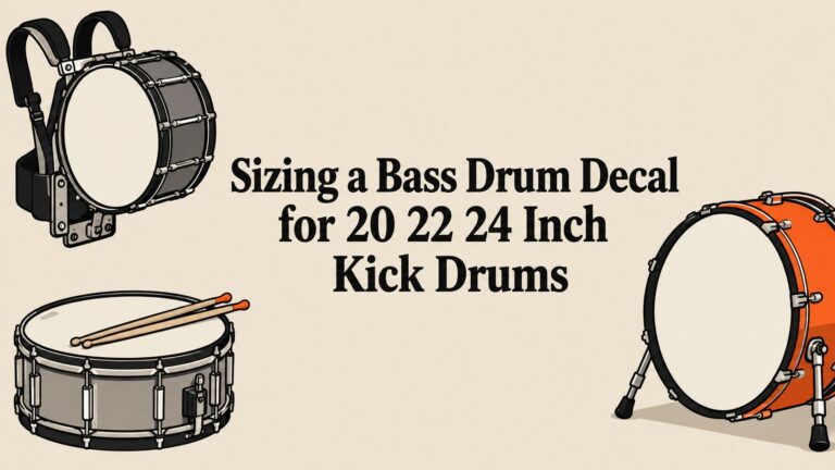 Sizing a Bass Drum Decal for 20 22 24 Inch Kick Drums